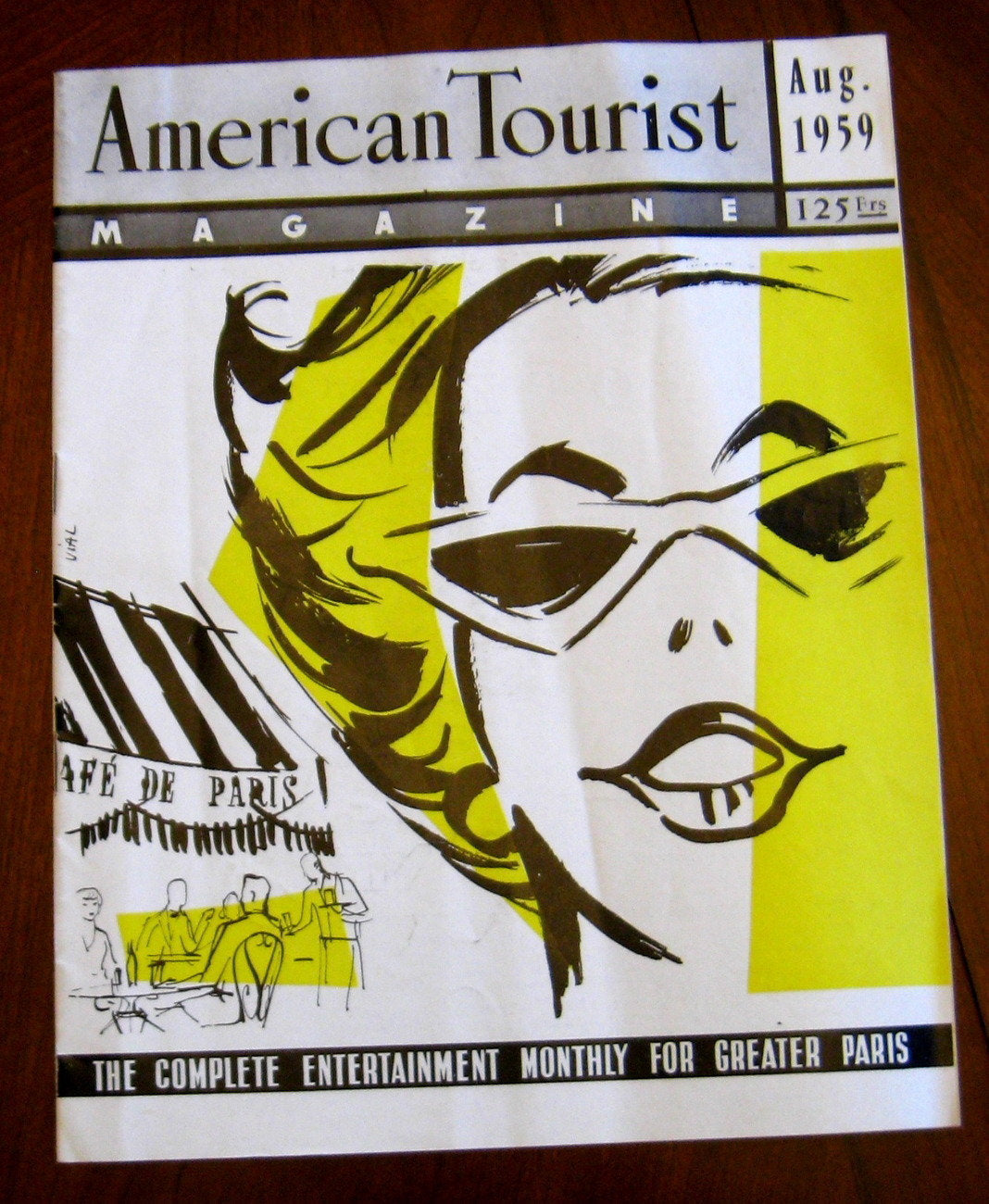 Vintage 1959 Paris Tourist Magazine - Travel Souvenir with Paris Nightlife Ads | Collectible American Travel Memorabilia | Perfect for History Buffs & Vintage Decor