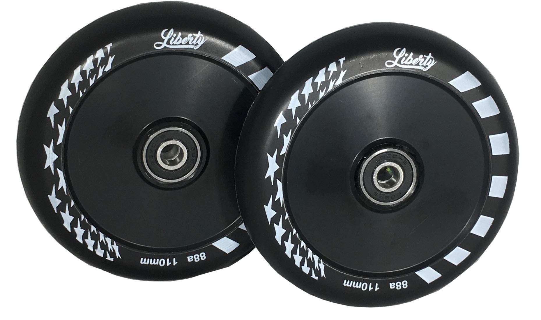 Liberty Pro Scooters - 110mm Hollow Core Wheels (Set of 2) - High Performance Scooter Wheels for Stunt Riding & Street Tricks - Perfect for Freestyle Scootering & Extreme Sports