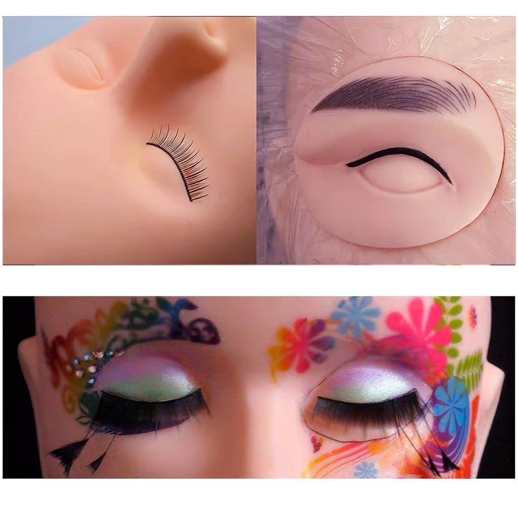 Professional Eyelash Extension Practice Head - Mannequin Training Head for Lash Artists & Beginners - Perfect for Salon Practice, Home Training & Beauty School Use