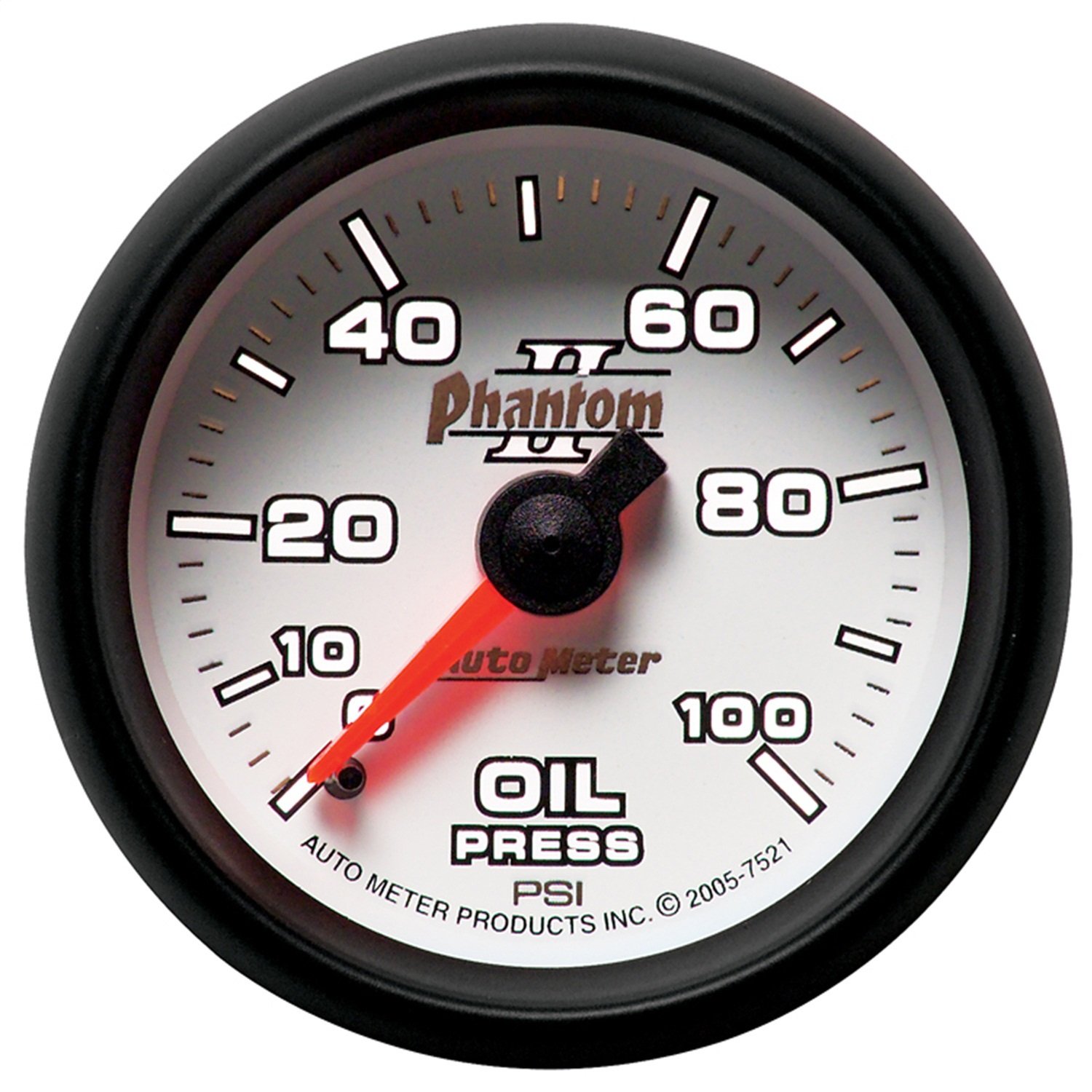 Auto Meter 7521 Phantom II Oil Pressure Gauge - 2-1/16