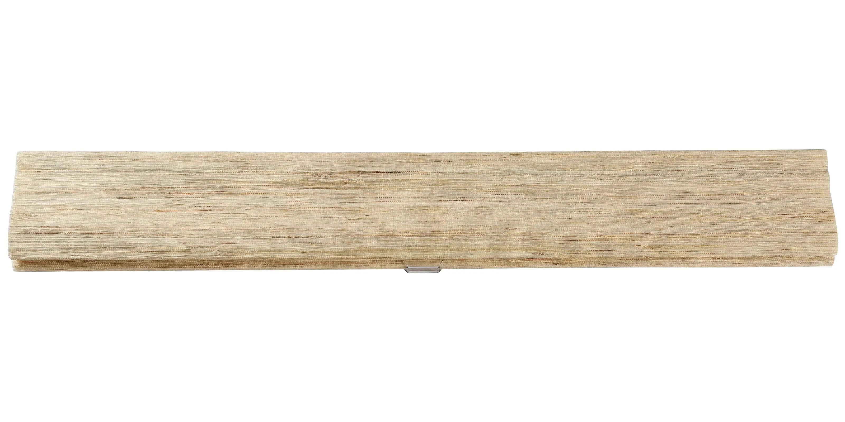 Natural Ramie Bamboo Woven Window Shade - Eco-Friendly Cashew Color Sun Blinds for Living Room & Bedroom