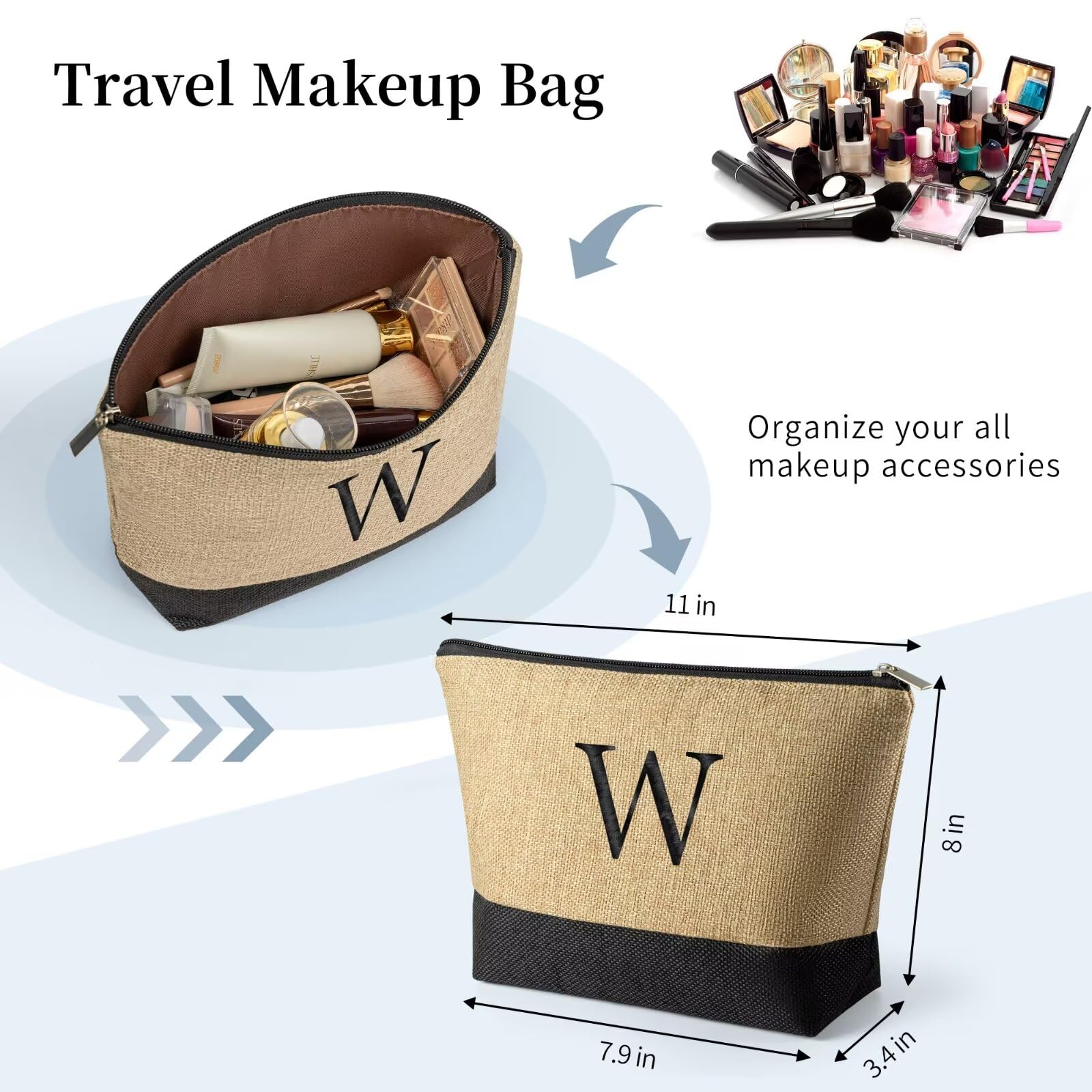 TOPEAST Christmas Gifts for Women - Beach Travel Bag with Makeup Pouch | Perfect for Mom & Friends Birthday