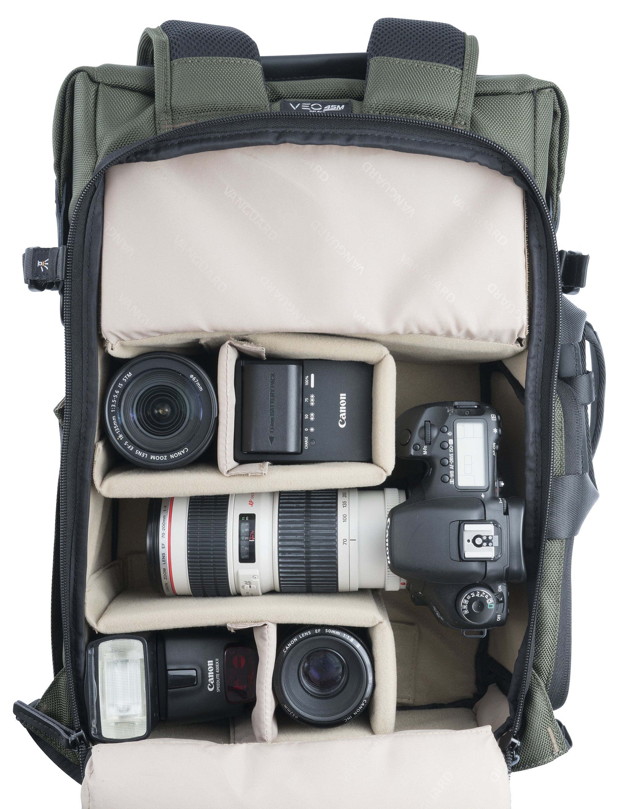 VEO SELECT 45L Waterproof Hiking Backpack Green - Lightweight Travel Backpack for Outdoor Camping, Trekking & Daily Commute
