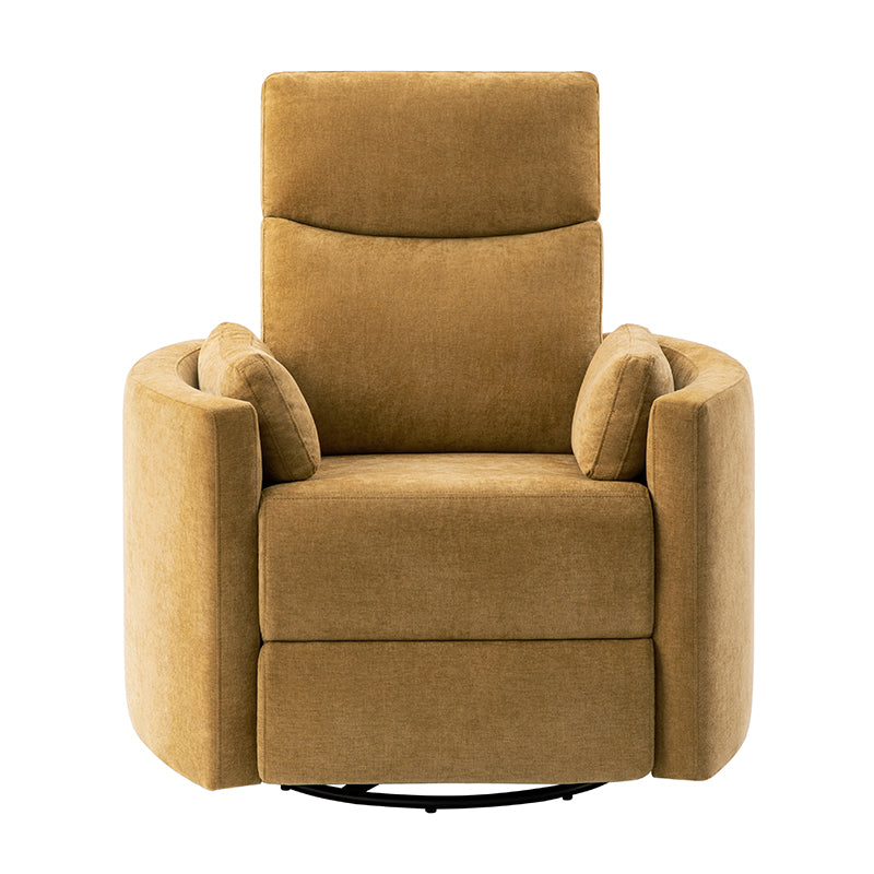 Monica Swivel Rocker Power Recliner Chair with Adjustable Headrest & Lumbar Support - Optional Removable Pillows - Perfect for Living Room, Home Theater & Relaxation