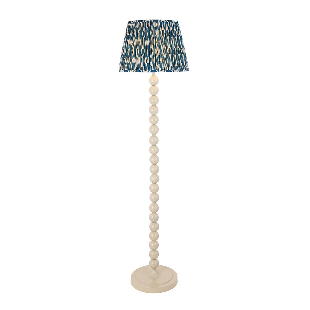 Auralis Ikat Floor Lamp with E27 Socket - Modern Handwoven Design for Living Room, Bedroom & Office Lighting