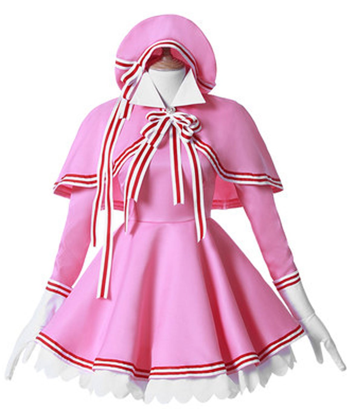 Anime Kinomoto Sakura Pink School Uniform Dress - Official Cosplay Costume for Halloween, Conventions & Themed Parties | Perfect for Cosplayers & Anime Fans
