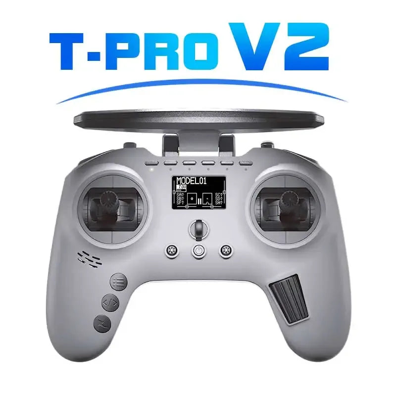 Jumper T Pro V2 2.4GHz 16CH RC Transmitter with ELRS/JP4IN1 Multi-Protocol, OLED Screen & Hall Sensor Gimbals (Mode 2) - Perfect for FPV Drones, RC Planes & Quadcopters