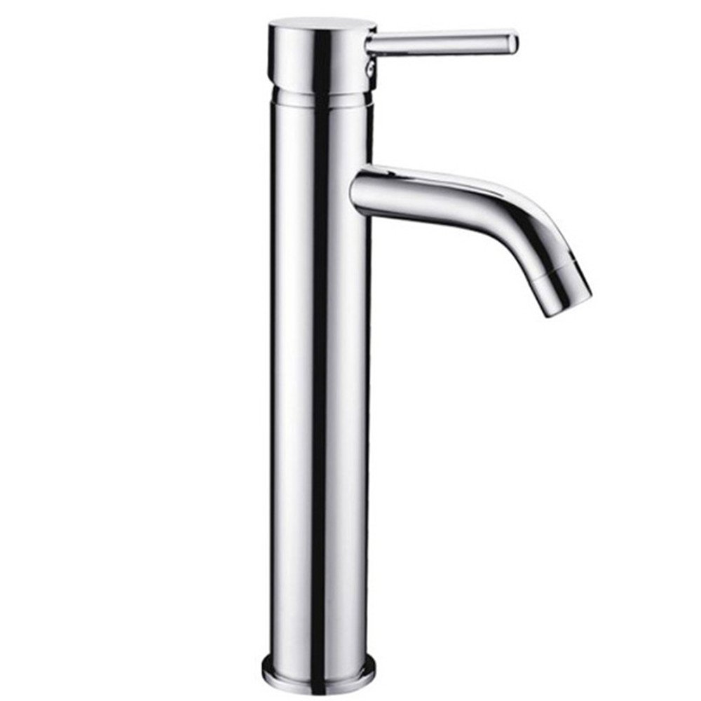 Single Handle Bathroom Faucet - Waterfall Brass Mixer Tap for Kitchen & Bathroom Sink - Chrome Finish - Perfect for Modern Home, Restaurant, and Hotel Decor