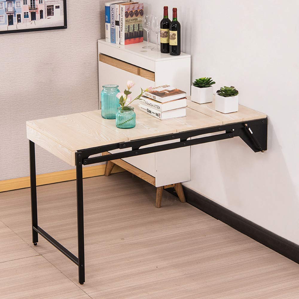 Wall Mounted Foldable Desk with Storage Shelf - Space Saving Convertible Table for Home Office, Study, Dining & Small Spaces | Perfect for Apartments, Dorms & Tiny Homes