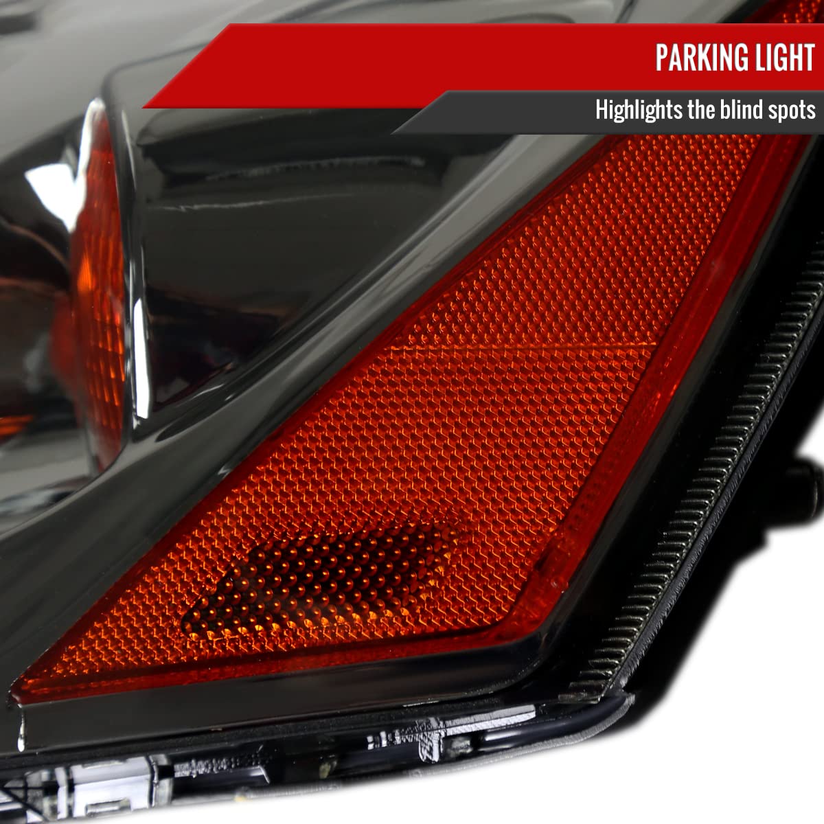 Smoke Lens Headlights for 2005-2010 Pontiac G6 - Left & Right Replacement Headlamps with Turn Signal | Perfect for Night Driving & Car Restoration Projects