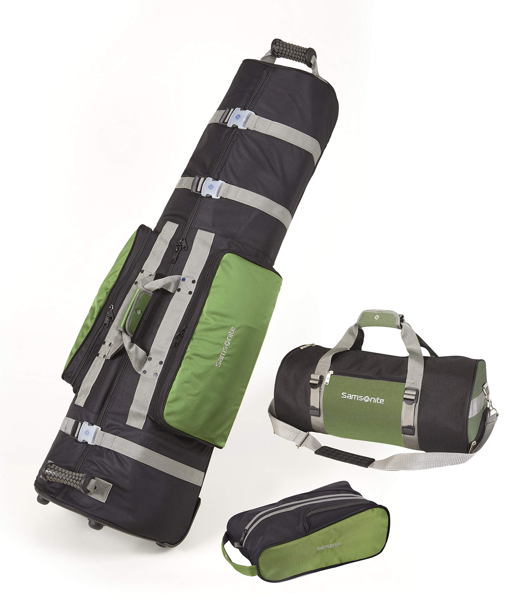 Samsonite Golf Deluxe 3-Piece Travel Set - Lightweight Luggage with Spinner Wheels for Business & Vacation Trips | Perfect for Air Travel, Golf Tournaments & Weekend Getaways