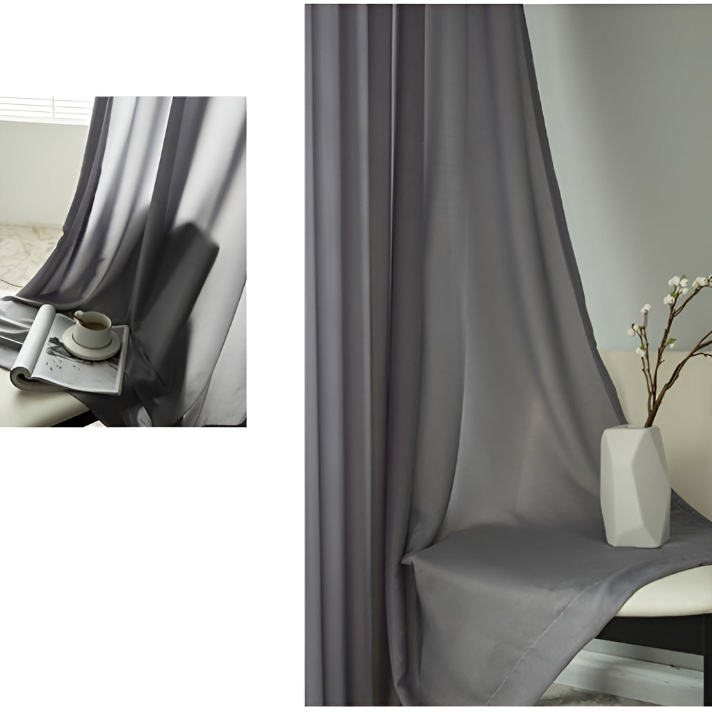 Marissa Solid Color Sheer Grommet Curtains - Lightweight Airy Window Drapes for Living Room, Bedroom & Office - Custom Size Available