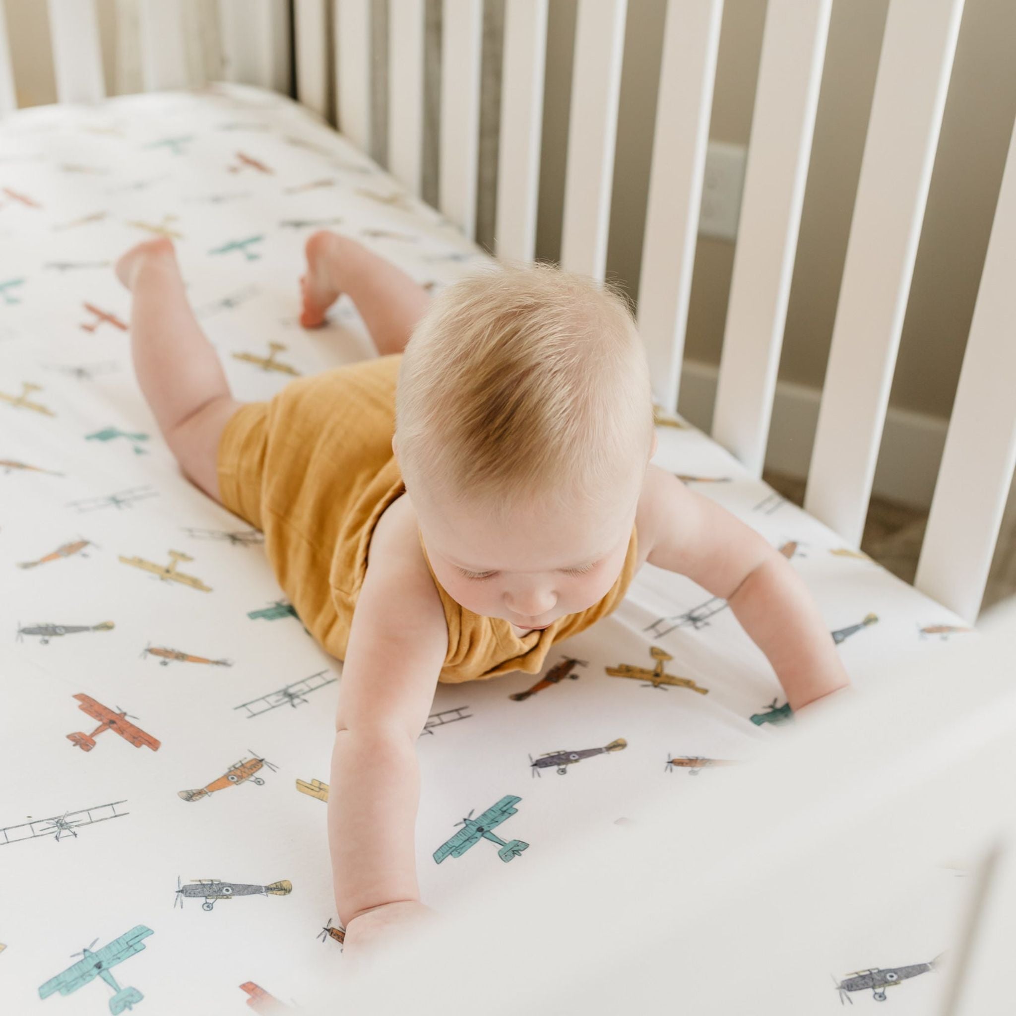 Premium Soft Knit Fitted Crib Sheet for Baby - Breathable Organic Cotton Crib Mattress Cover - Perfect for Nursery, Daycare & Travel (Multiple Colors)
