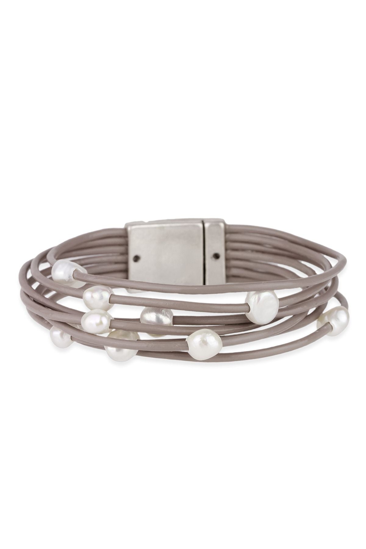 Elegant Multi Strand Leather Pearl Bracelet for Women - Perfect for Weddings, Parties & Special Occasions