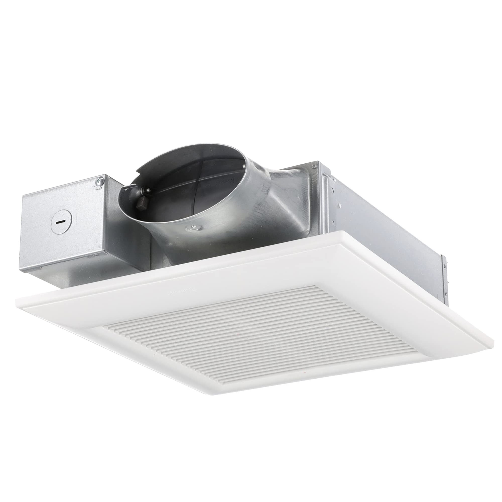 Panasonic FV-0510VS1 WhisperValue DC Ventilation Fan - 50/80/100 CFM, Ultra Quiet Bathroom Exhaust Fan, Energy Efficient, White - Perfect for Home Bathrooms, Kitchens & Laundry Rooms