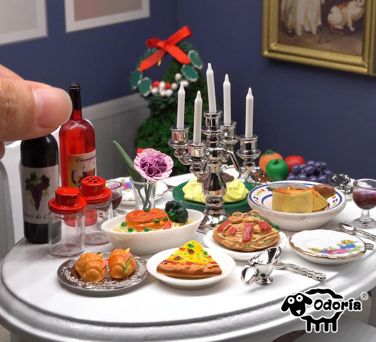 Odoria 1/12 Scale Miniature Baking Pans Set - 5Pcs Dollhouse Kitchen Accessories for DIY Crafts & Tiny Food Display
