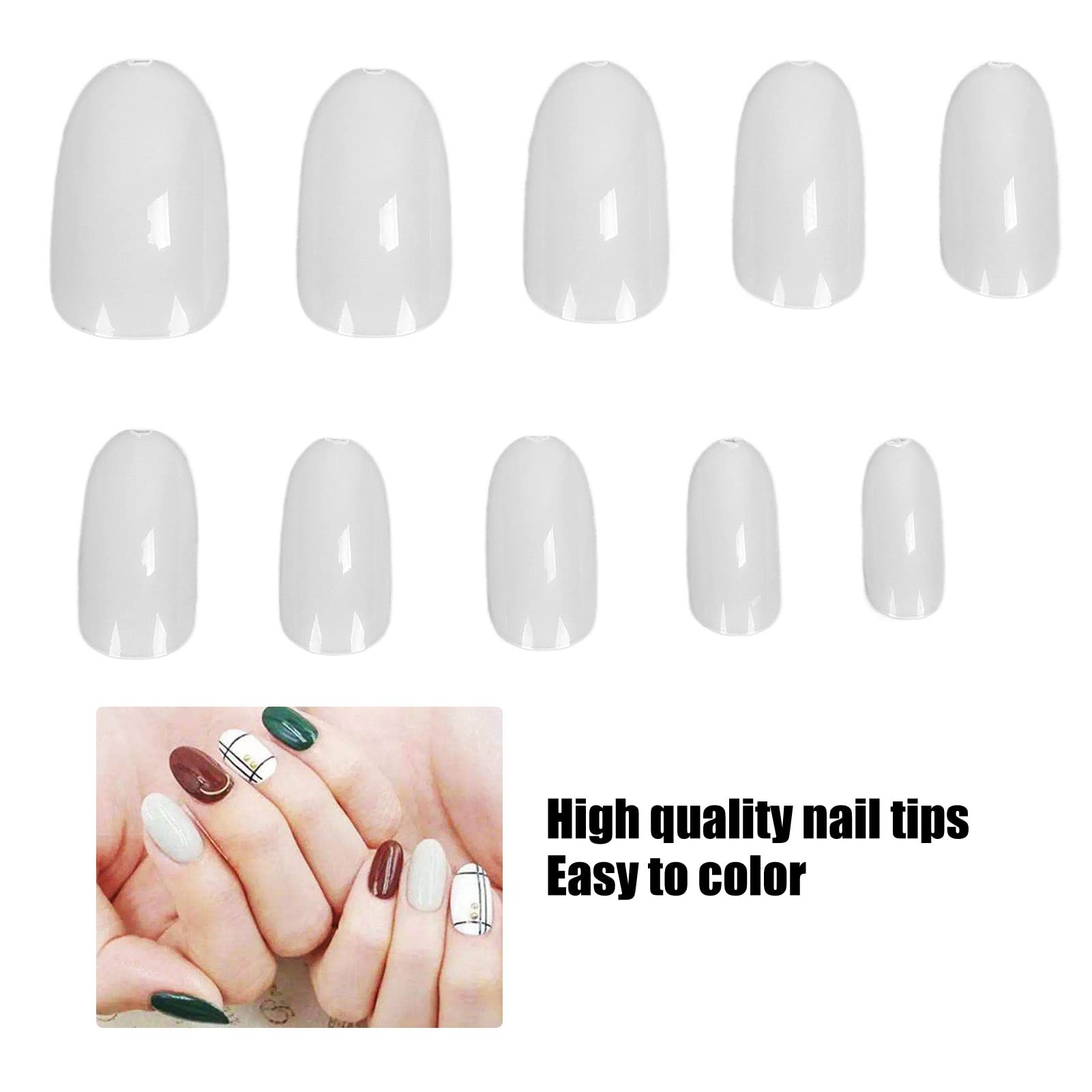 500pcs Professional Odorless False Nail Tips - DIY Press On Nails for Home Salon & Manicure | Perfect for Parties, Weddings, and Everyday Wear