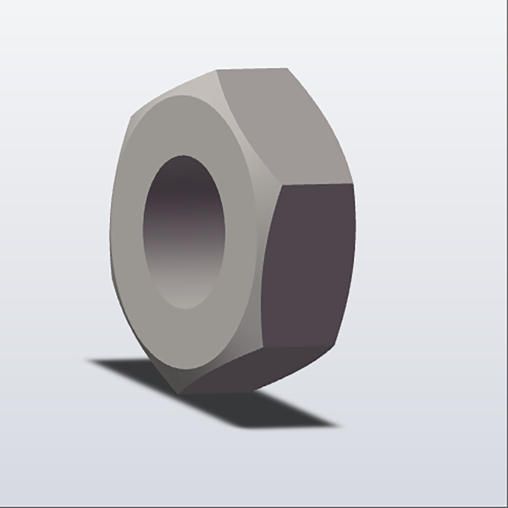 BD1801DS 28 Hex Nut M12 Right - High-Quality Right-Hand Threaded Hex Nut for Industrial Machinery, Automotive, and DIY Projects