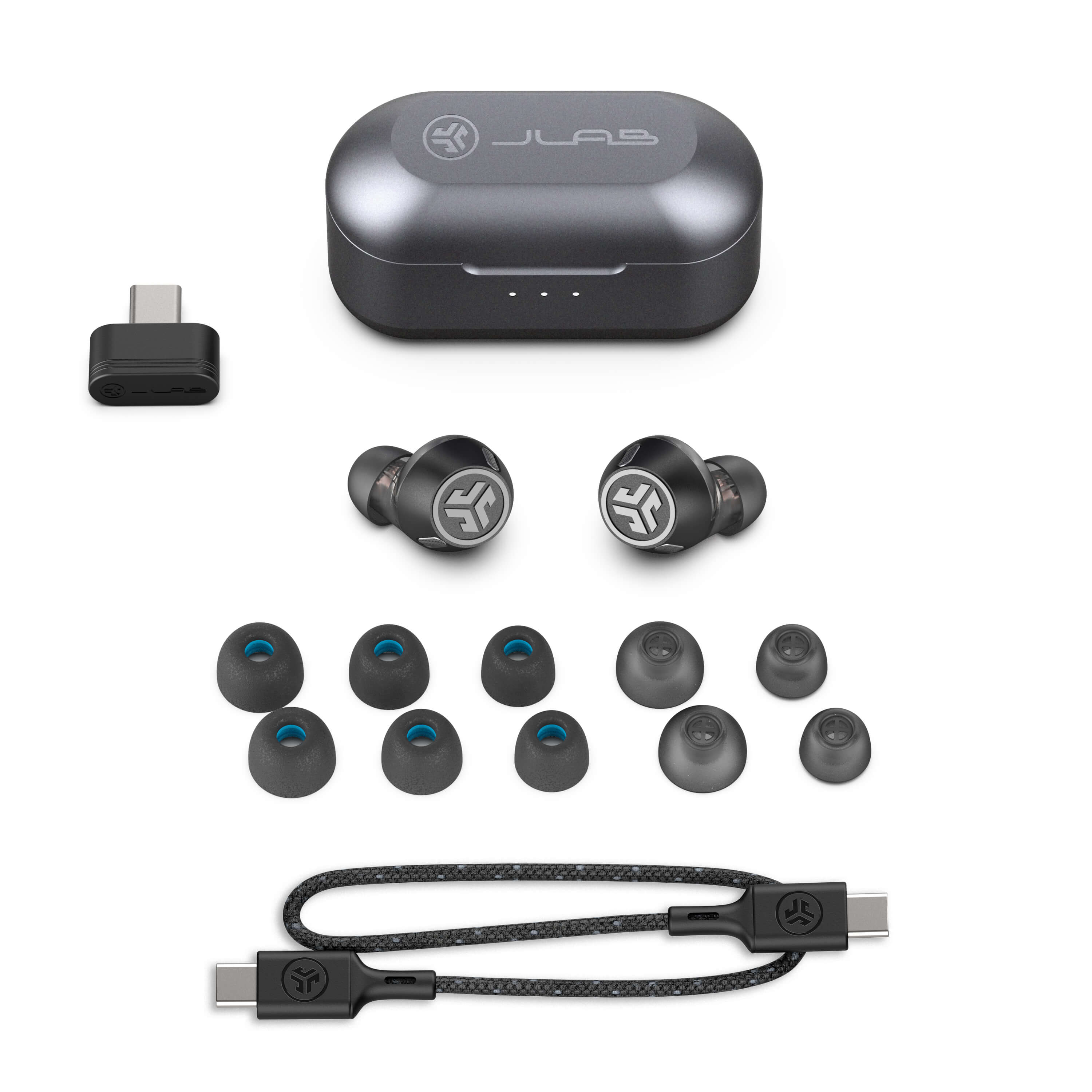 Epic Lab Edition True Wireless Earbuds - Bluetooth 5.0, Noise Cancelling, 30H Playtime, IPX5 Waterproof - Perfect for Gym, Running, Travel & Work (Black)