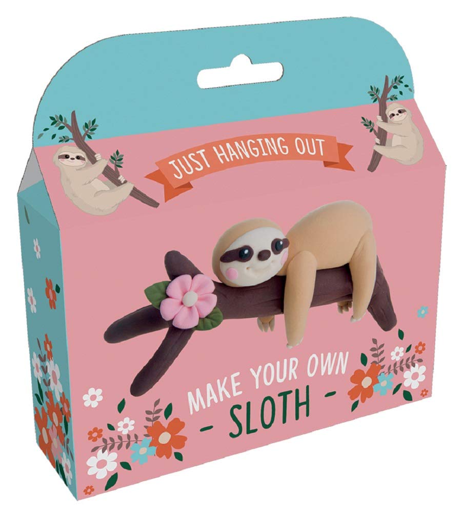 iScream Fizz Creations DIY Mini Sleepy Sloth Modeling Dough Kit - Fun Shaping & Sculpting Set for Kids Arts and Crafts, Perfect for Birthday Gifts & Creative Playtime Activities