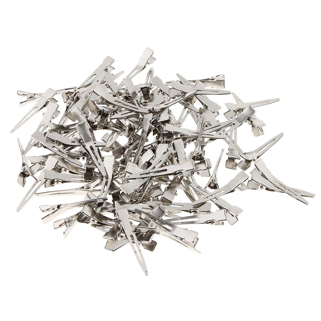 LOSA 100pcs Alligator Hair Clips - Metal Duck Bill Sectioning Clips for Styling