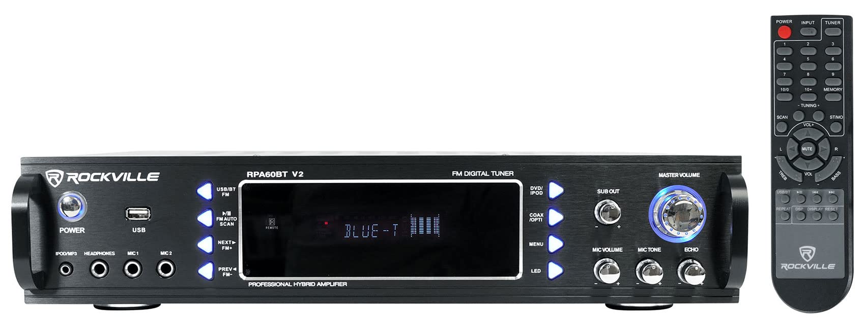 Rockville 1000W Bluetooth Home Theater Receiver System with 4 x 6.5