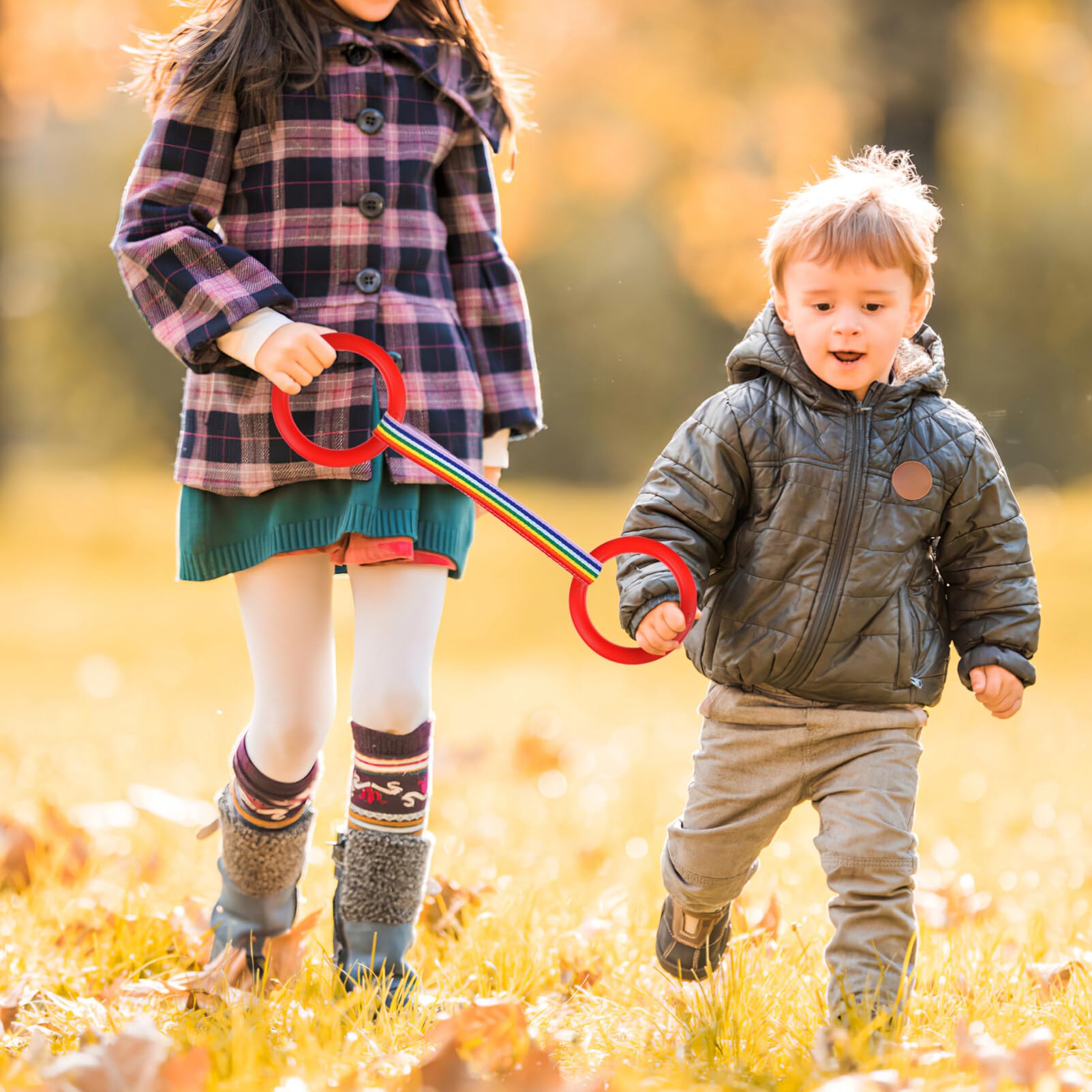 Tofficu Kids Walking Rope with Handles - Safety Walking Rope for Children, Daycare & Preschool Classroom - Perfect for Field Trips, Outdoor Activities and School Line Ups
