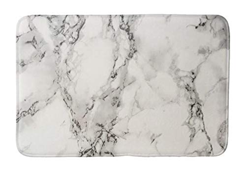 Premium Bathroom Rug Mat (24x16 Inch) - Ultra Soft & Absorbent, Machine Washable & Dryable, Non-Slip Floor Mat for Tub, Shower & Bathroom - Marbleous Marble Design - Perfect for Bathroom Safety & Luxury Decor