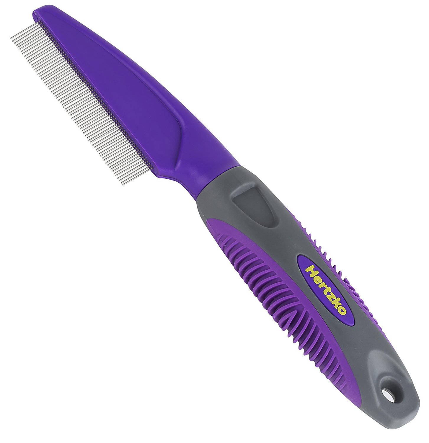 Hertzko Pet Grooming Comb for Dogs & Cats – Stainless Steel Detangling Comb with Closely Spaced Pins – Gentle Fur Brush for Short Hair & Sensitive Skin – Perfect for Home Grooming, Shedding Control & Coat Maintenance