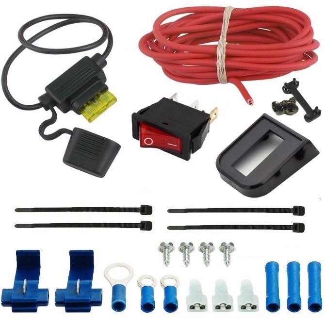 12V 130W Electric Radiator Cooling Fan Kit with Red Rocker Switch - 12-13 Inch Universal Fit for Car, Truck, SUV & Off-Road Vehicles - Engine Cooling & Overheating Protection