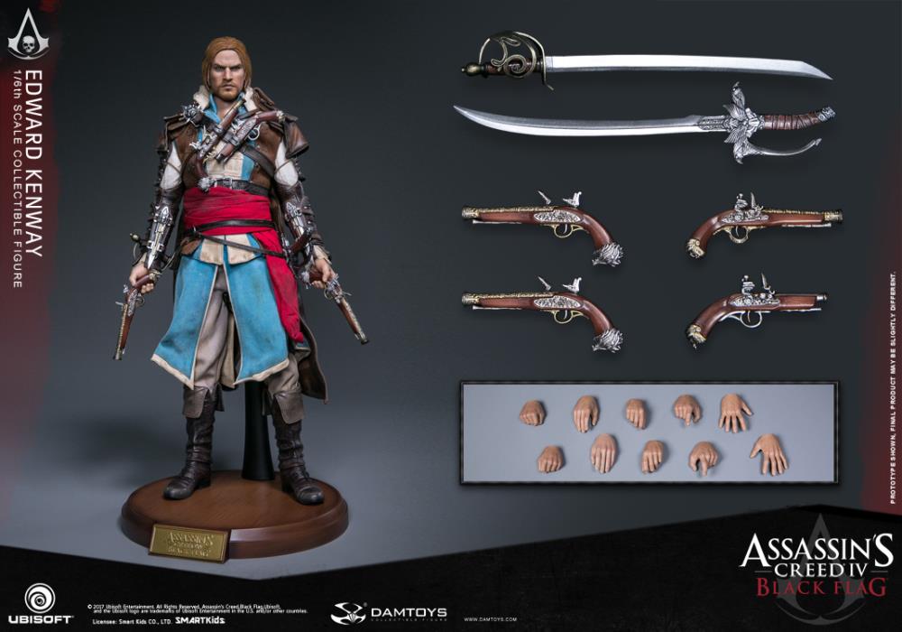 1/6 Scale Edward Kenway Figure from Assassin's Creed IV Black Flag - DMS003 Collectible Action Figure by Damtoys | Perfect for Gaming Fans, Collectors & Display in Home/Office