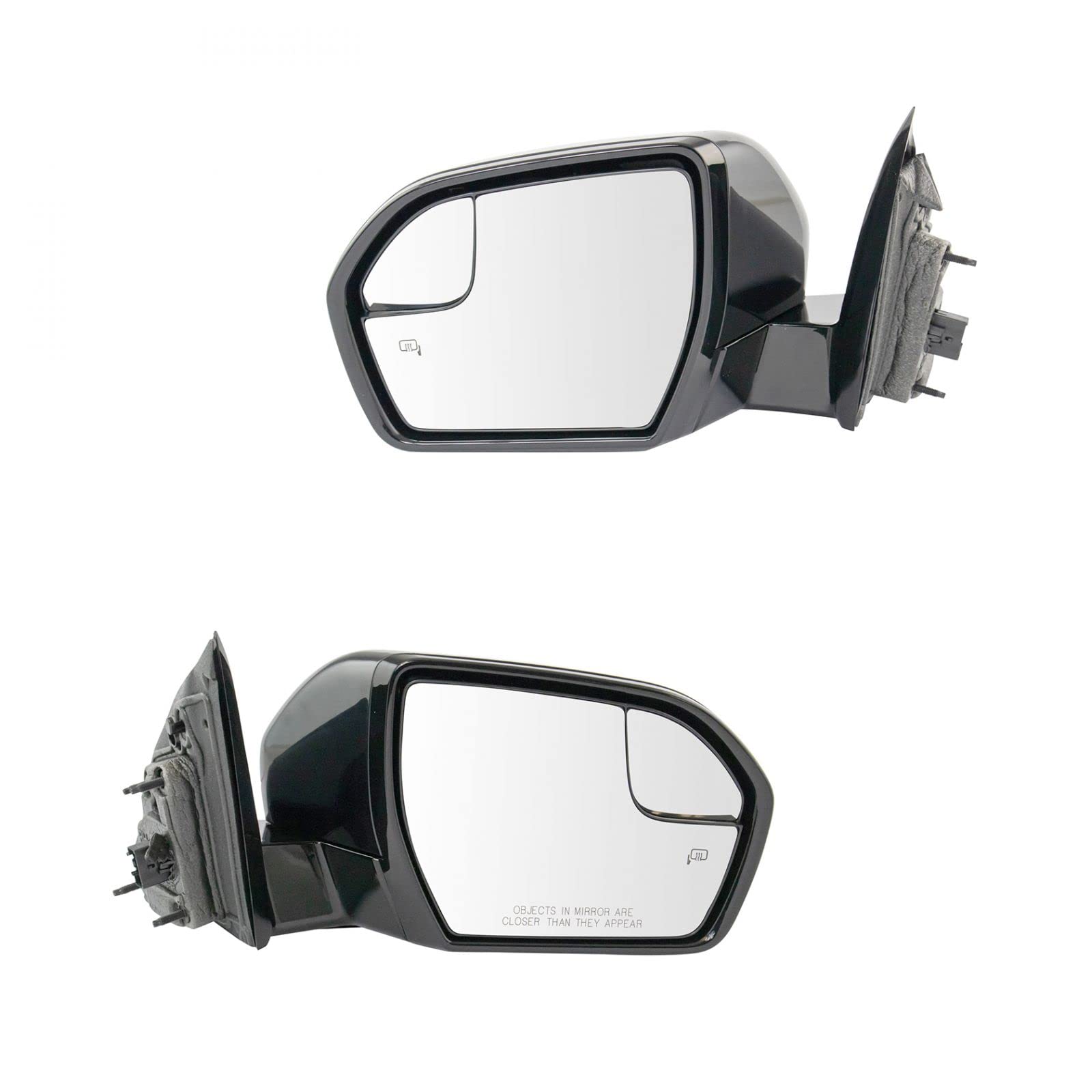 Power Heated Turn Signal Mirror Set with Checkered Finish for Ford Expedition - Enhance Safety & Style for Off-Roading & Winter Driving