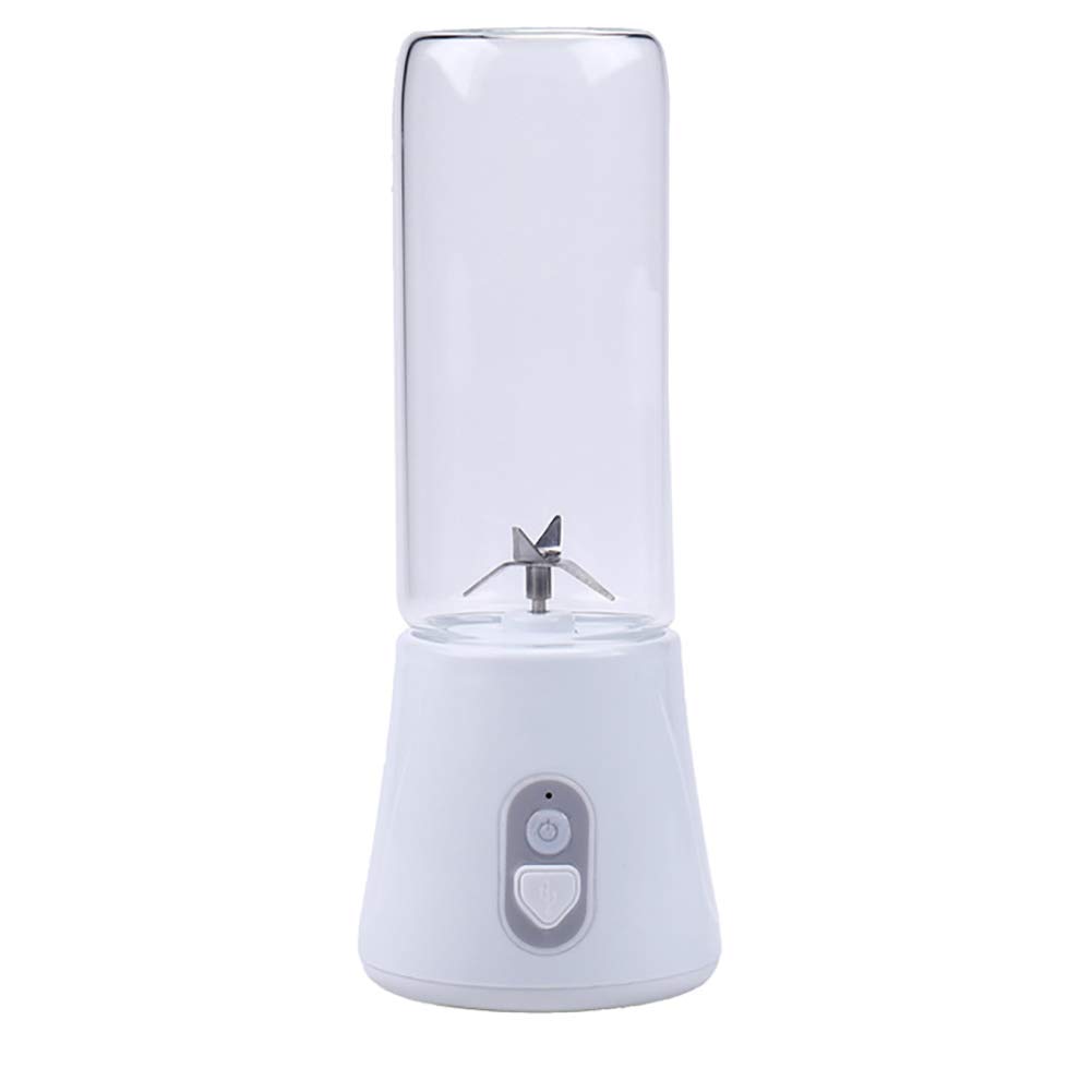 Portable Personal Blender with 4 Blades - 400ml USB Rechargeable Smoothie Maker & Baby Food Processor for Juicing, Shakes, Cooking - Perfect for Home, Office, Gym & Travel (White)