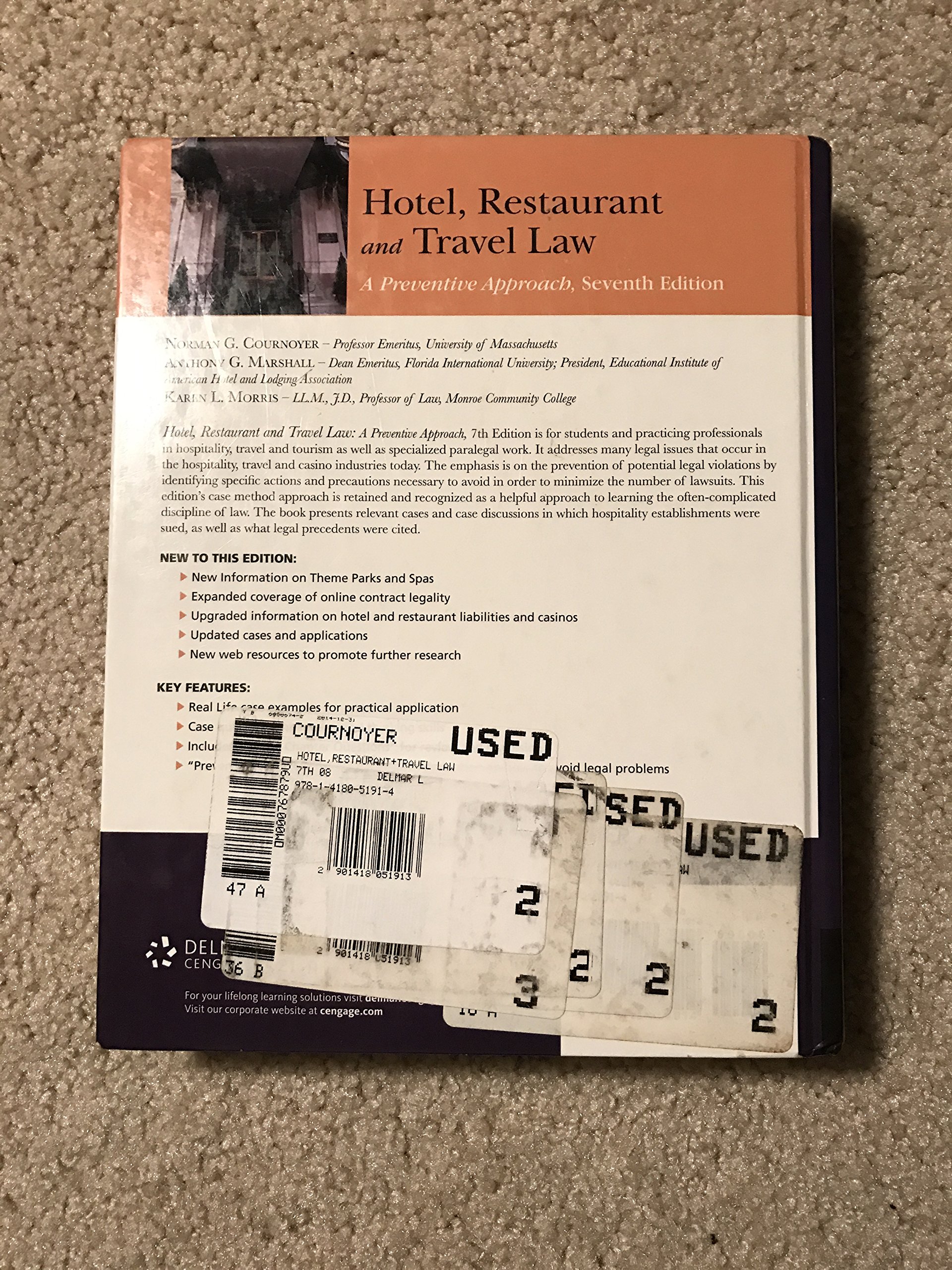 Hotel, Restaurant & Travel Law 7th Edition - Legal Guide for Hospitality Industry Professionals | Business & Travel Compliance