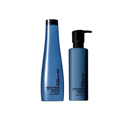 Shu Uemura Art of Hair Muroto Volume Pure Lightness Shampoo (300ml) & Conditioner (250ml) Set - Volumizing Hair Care for Fine, Flat Hair - Perfect for Daily Use at Home or Salon