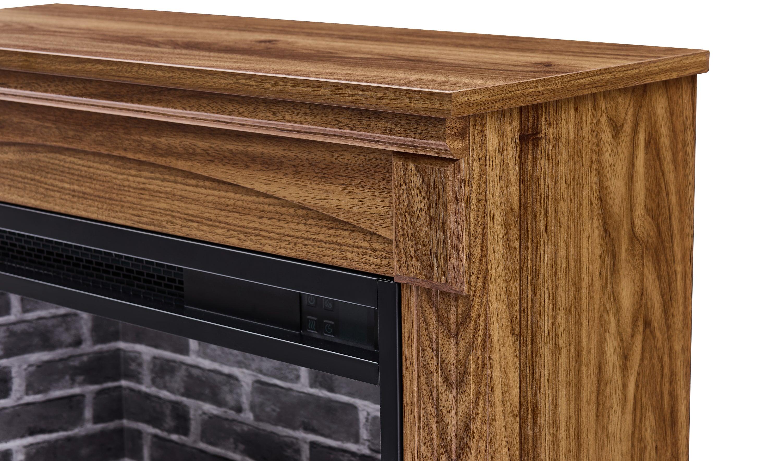 28 Inch TV Stand with Electric Fireplace - Modern Entertainment Center for Living Room, Bedroom & Home Theater