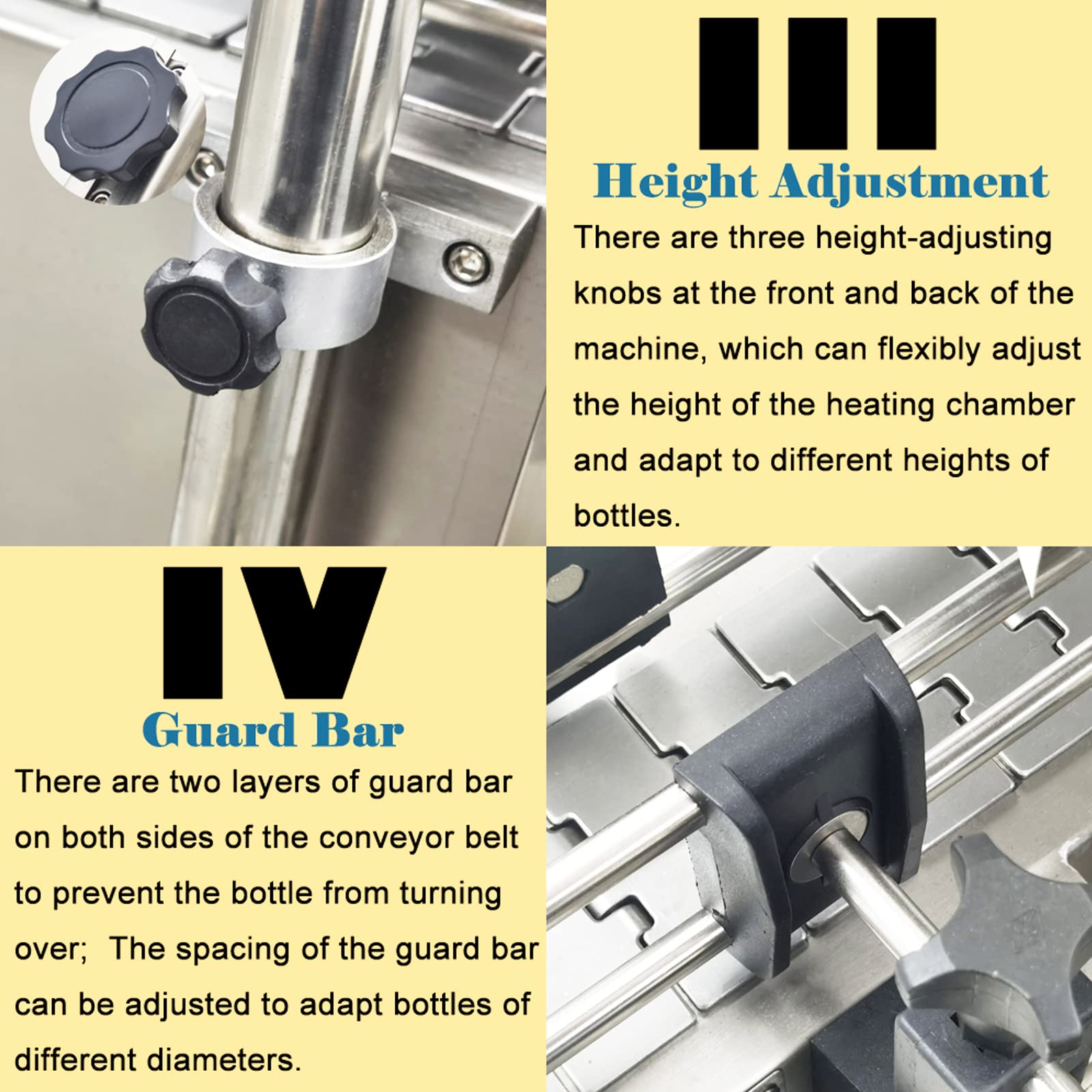 INTSUPERMAI 220V Bottle Tunnel Shrink Wrap Machine - PVC Film Heat Shrink Packaging Equipment for Beverage, Cosmetics & Food Label Wrapping - Perfect for Retail, Warehousing and E-commerce Fulfillment