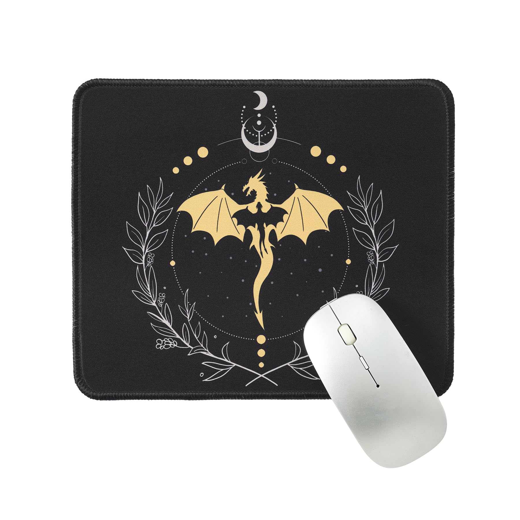 Dragon Gaming Mouse Pad - 9.5 x 7.9 Inch Non-Slip Waterproof Rubber Mousepad for PC, Laptop, Office & Home Use - Cool Square Design for Wireless Mouse & Computer Accessories - Perfect for Gaming, Work & Study