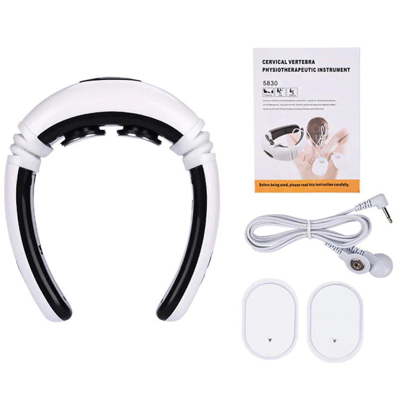 Electric Neck Massager with Pulse & Magnetic Therapy - Instant Pain Relief for Shoulder, Back & Muscle - Perfect for Office, Travel & Home Use