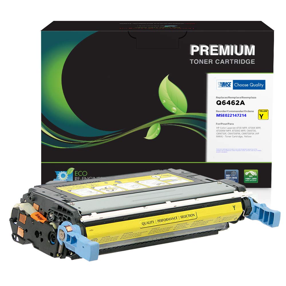 MSE Remanufactured Yellow Toner Cartridge Replacement for HP Q6462A (HP 644A) | High-Quality Compatible Ink | Perfect for HP LaserJet Printers in Home & Office Use