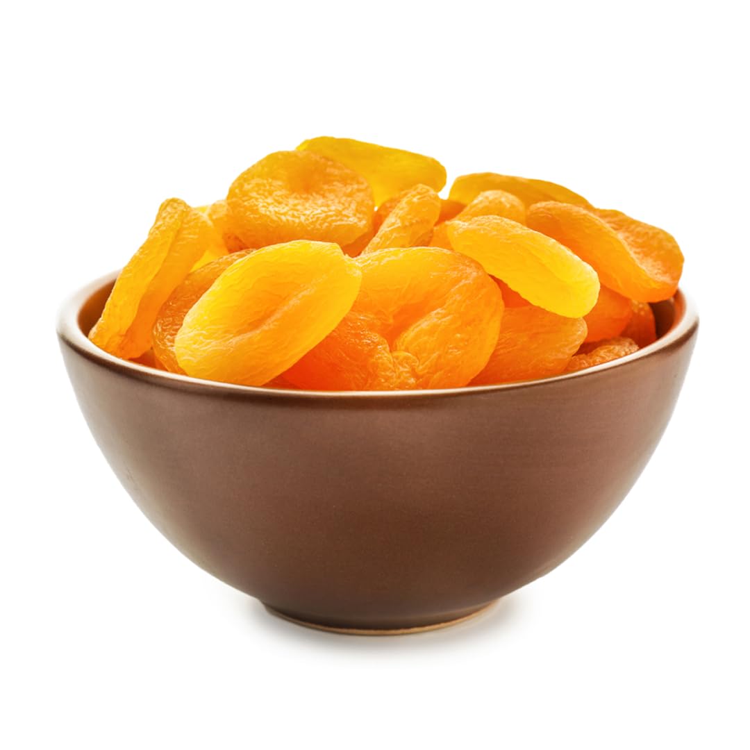 Naturalee Dried Apricots 2 lb - Pitted, No Sugar Added, Gluten Free, Vegan, High Fiber Snack - Perfect for Healthy Snacking, Baking & Trail Mixes