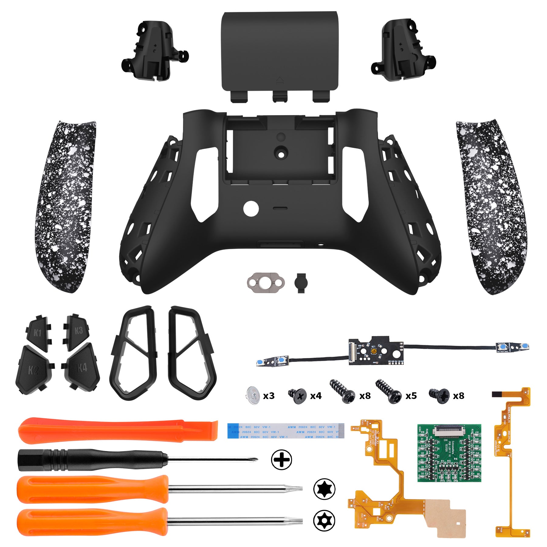 eXtremeRate VICTOR X Remap Kit for Xbox Series X/S Controller - Customizable Back Buttons, Textured White (RTX3P006) | Perfect for FPS, Racing & Competitive Gaming