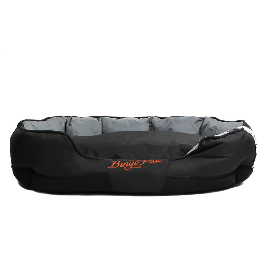 BingoPaw Extra Large Orthopedic Dog Bed - Waterproof & Durable Oxford Fabric Pet Cushion with Bolster - Comfortable Sleeping Mat for Big Dogs - Perfect for Indoor, Outdoor & Kennel Use