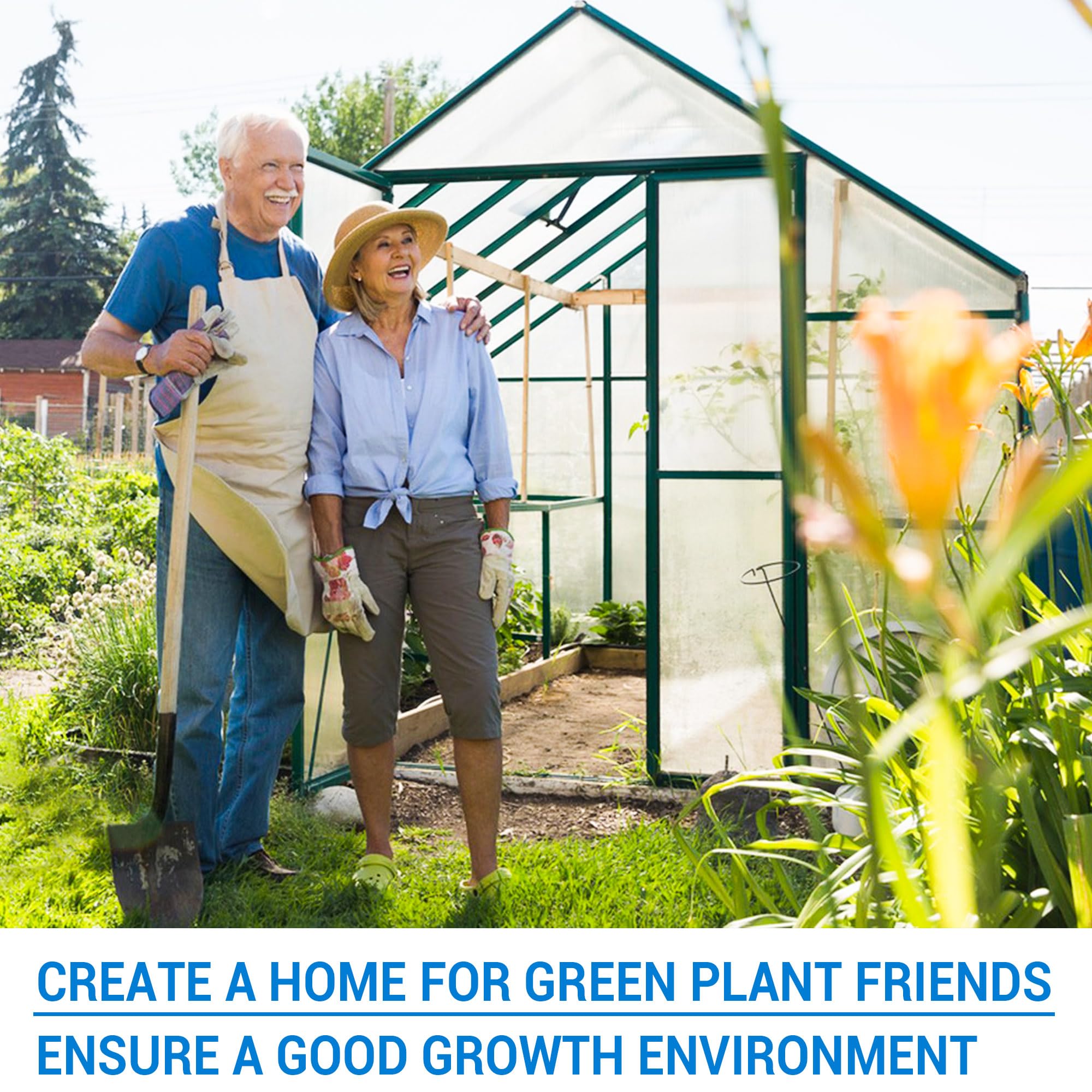 Premium 4' x 2' x 0.32'' Double Layer Polycarbonate Greenhouse Panels - UV Protected, Waterproof & Impact Resistant Clear Sheets for Outdoor Garden, Greenhouse & Plant Protection (Pack of 12) - Perfect for Year-Round Gardening, Backyard Greenhouses & DIY Projects