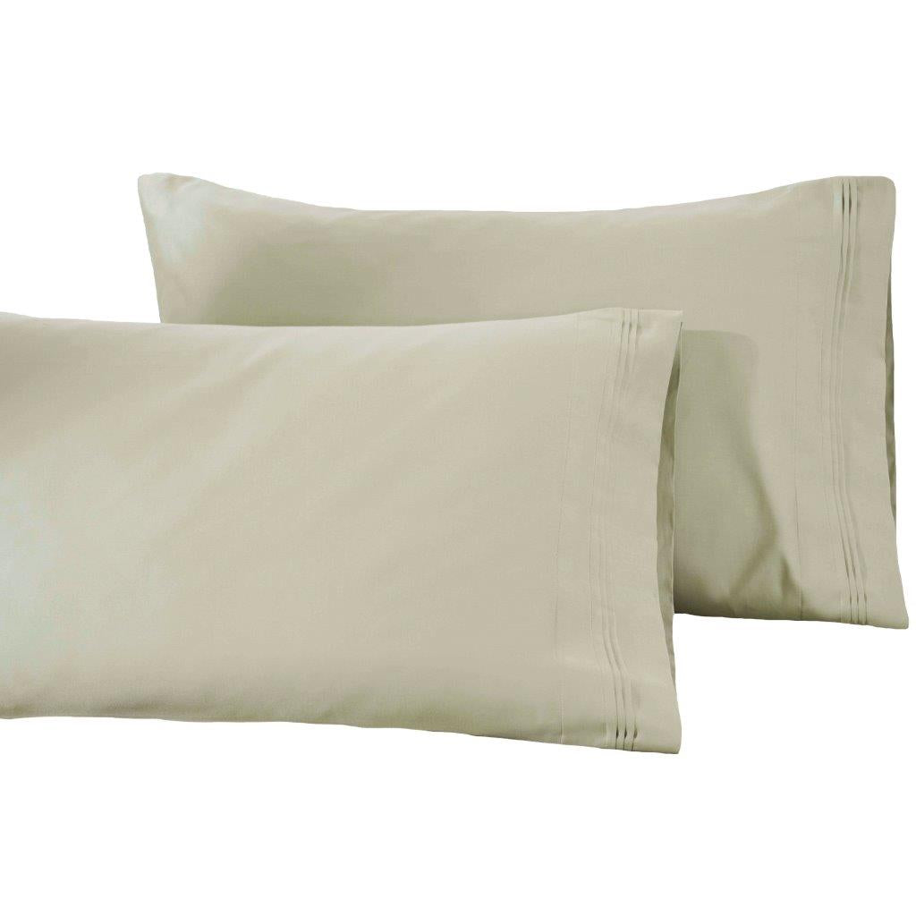 Luxury 1500 Thread Count Egyptian Cotton Pillowcase Set - 2 Piece, Ultra Soft & Breathable for Better Sleep - Perfect for Bedroom, Hotel, or Gift