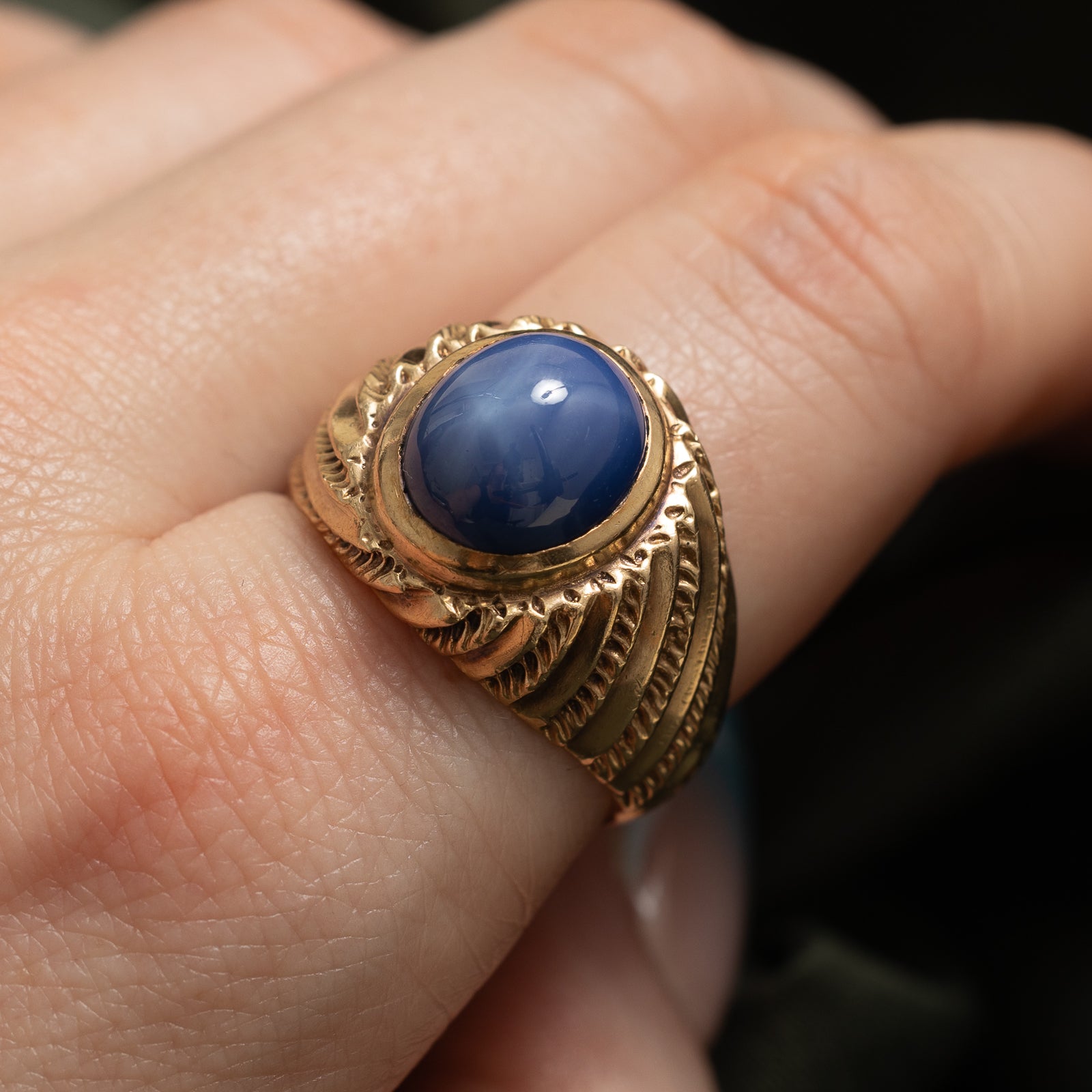 Synthetic Sapphire Cocktail Ring - 7.50ct Blue Gemstone Statement Ring - Size 9.75 - Elegant Evening Party Jewelry for Women - Perfect for Weddings, Galas & Special Occasions