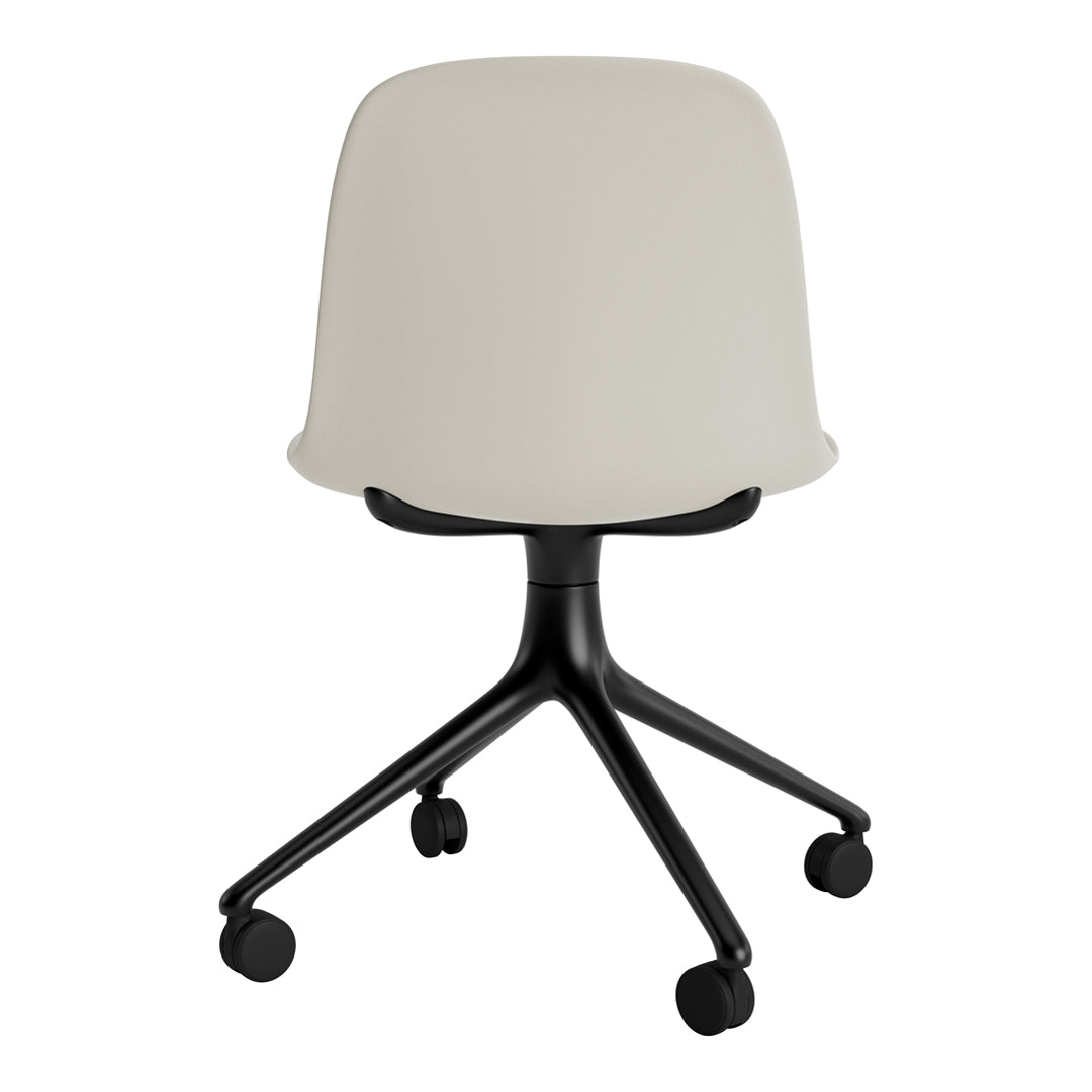 Ergonomic Form Chair with 4-Wheel Swivel Base - Comfortable Office & Home Desk Chair for Work, Study & Gaming