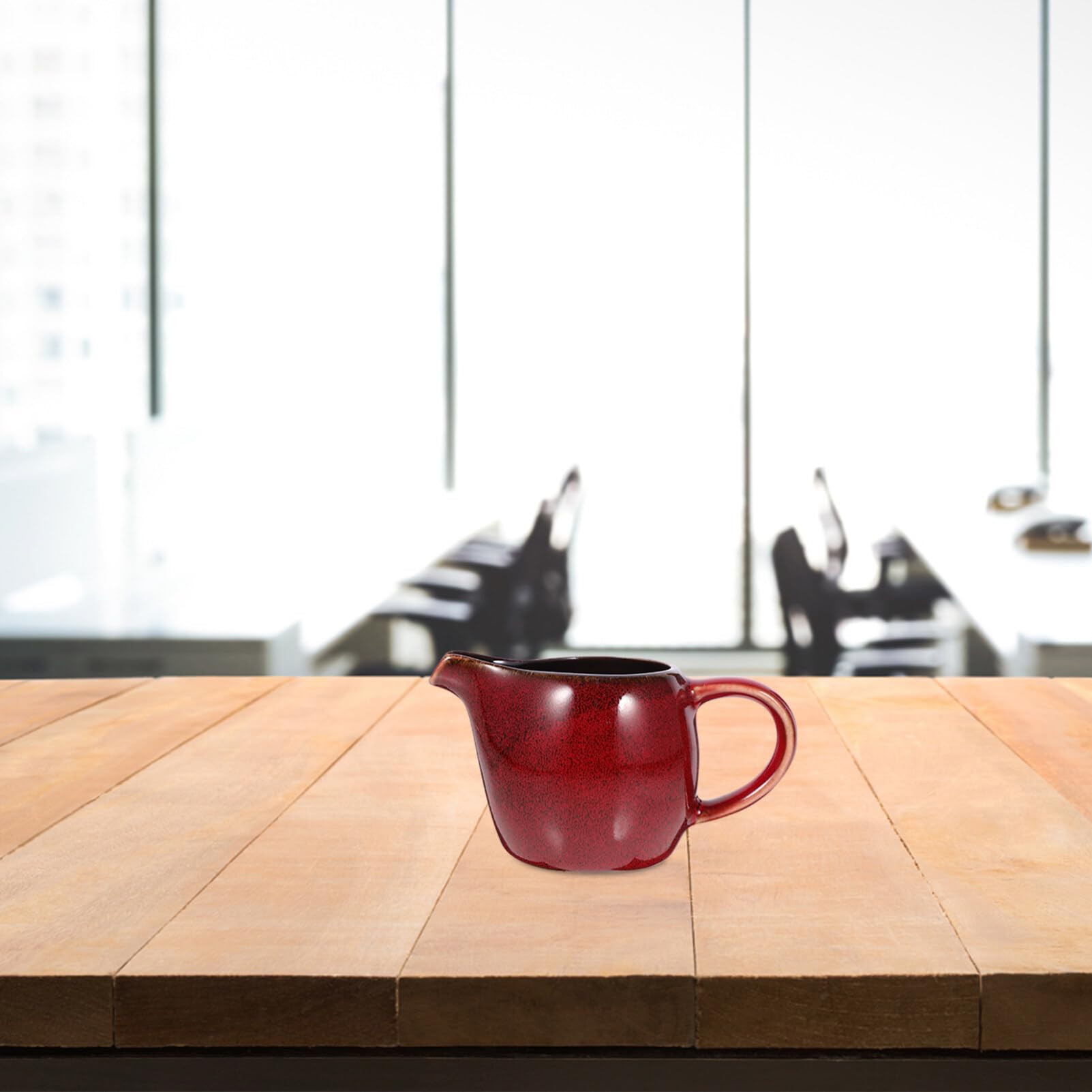 ABOOFAN Small Creamer Pitcher - Mini Milk & Coffee Frothing Pitcher for Latte, Tea, and Hot Chocolate - Perfect for Home, Cafe, and Restaurant Use - Red