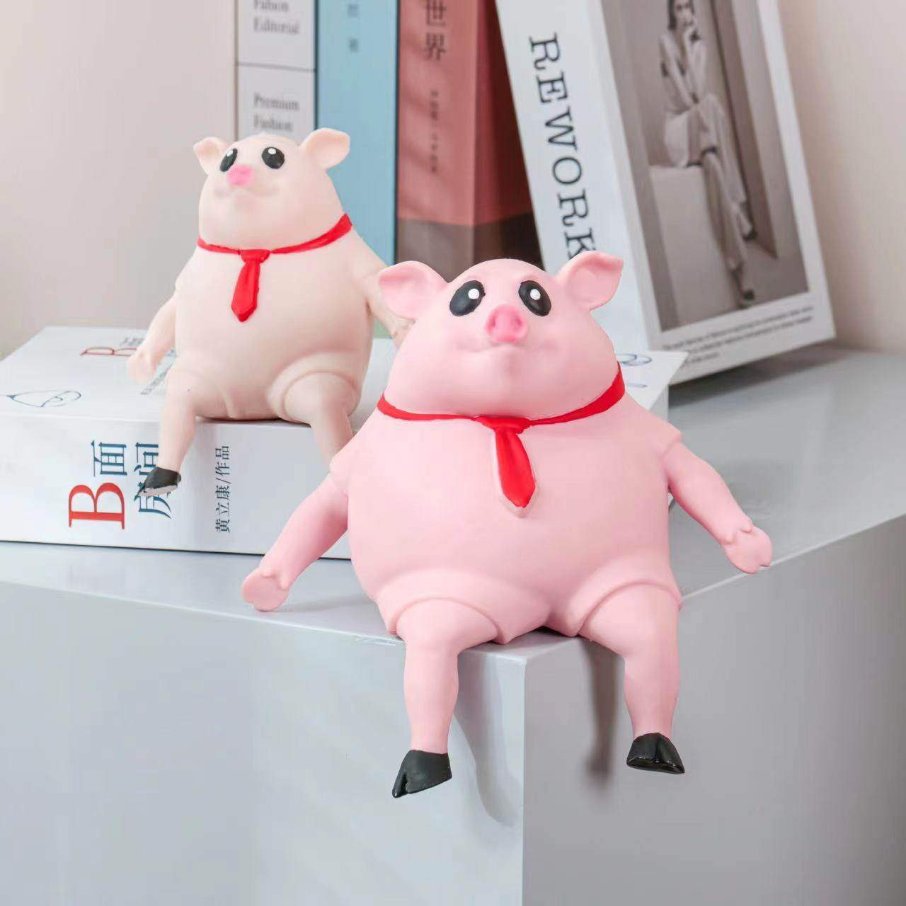 Stress Relief Pig Squishy Toy - Cute Slow Rising Anti-Anxiety Fidget Sensory Toy for Kids & Adults - Perfect for Office, School, Travel & Home Relaxation