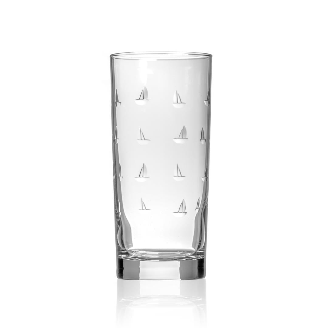 Premium 15oz Insulated Highball Glasses for Sailing - Set of 4 | Shatterproof & Double-Walled for Cocktails, Iced Coffee & Outdoor Adventures